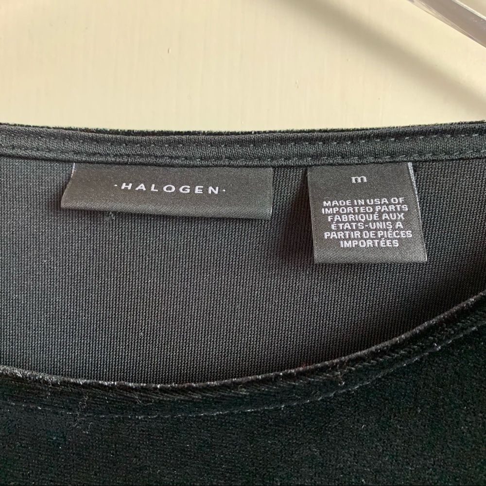 HALOGEN Black Velvet Top Size Medium - Picture 5 of 6